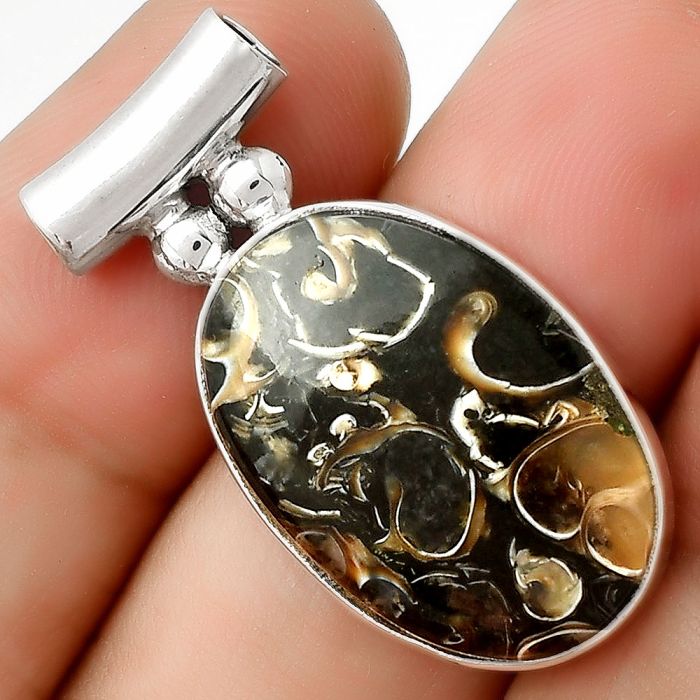 Natural Turtella Jasper - USA Pendant SDP126564 P-1259, 15x23 mm