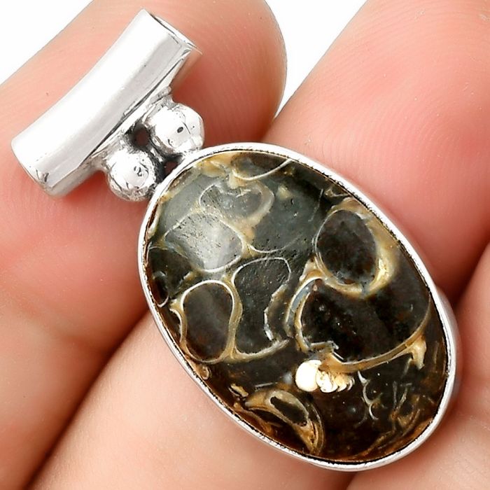 Natural Turtella Jasper - USA Pendant SDP126565 P-1259, 15x22 mm