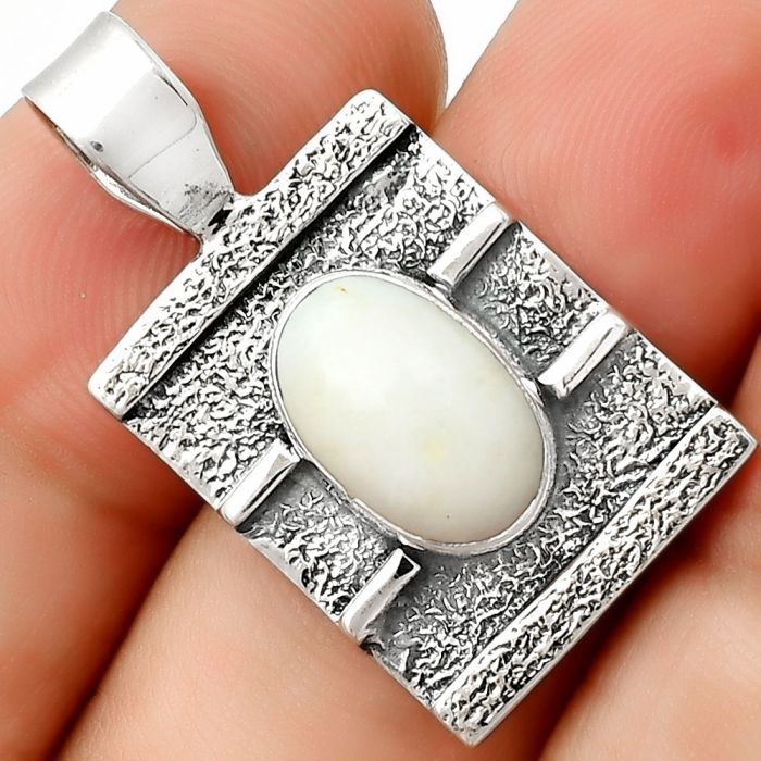 Natural White Opal Pendant SDP126634 P-1658, 8x12 mm