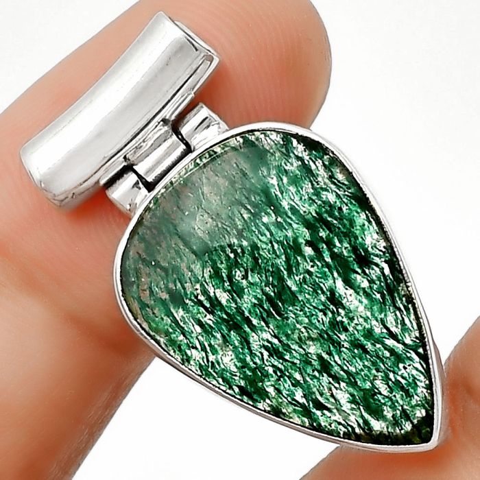 Natural Green Aventurine Pendant SDP126689 P-1621, 16x22 mm