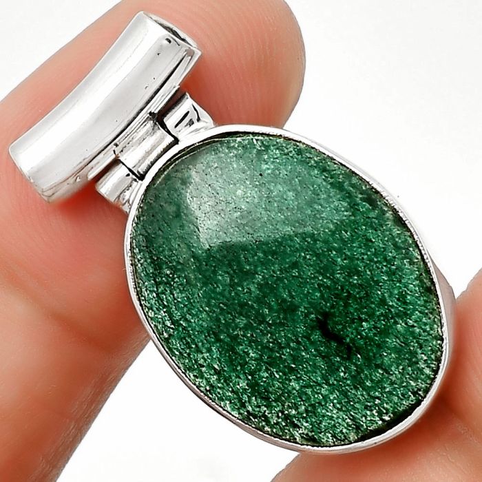 Natural Green Aventurine Pendant SDP126705 P-1621, 16x21 mm