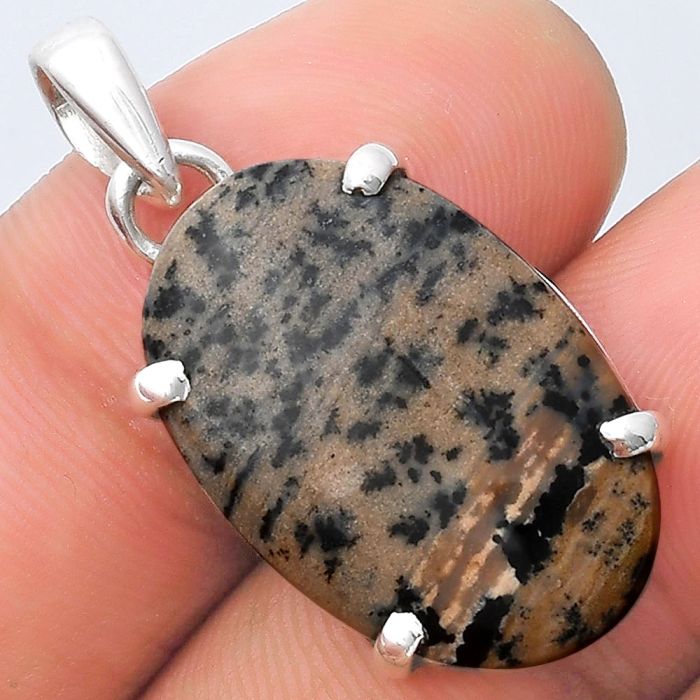 Natural Russian Honey Dendrite Opal Pendant SDP126879 P-1013, 16x24 mm