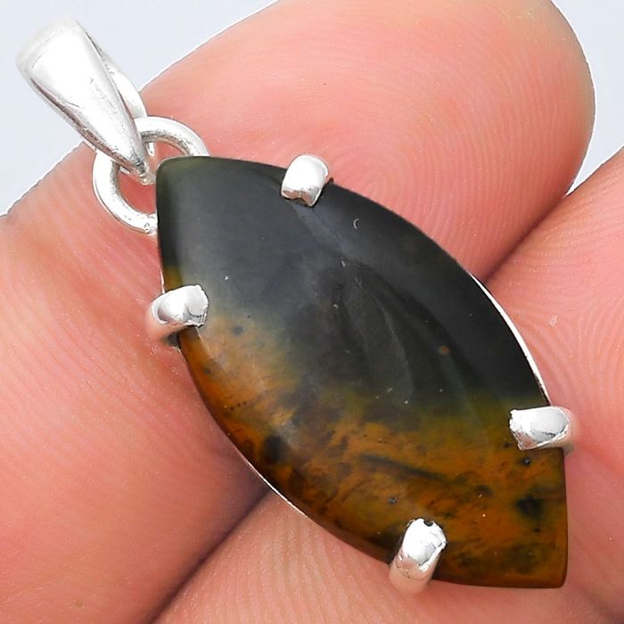 Natural Chrome Chalcedony Pendant SDP126880 P-1013, 13x26 mm