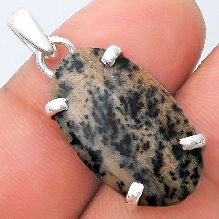 Natural Russian Honey Dendrite Opal Pendant SDP126888 P-1013, 14x24 mm