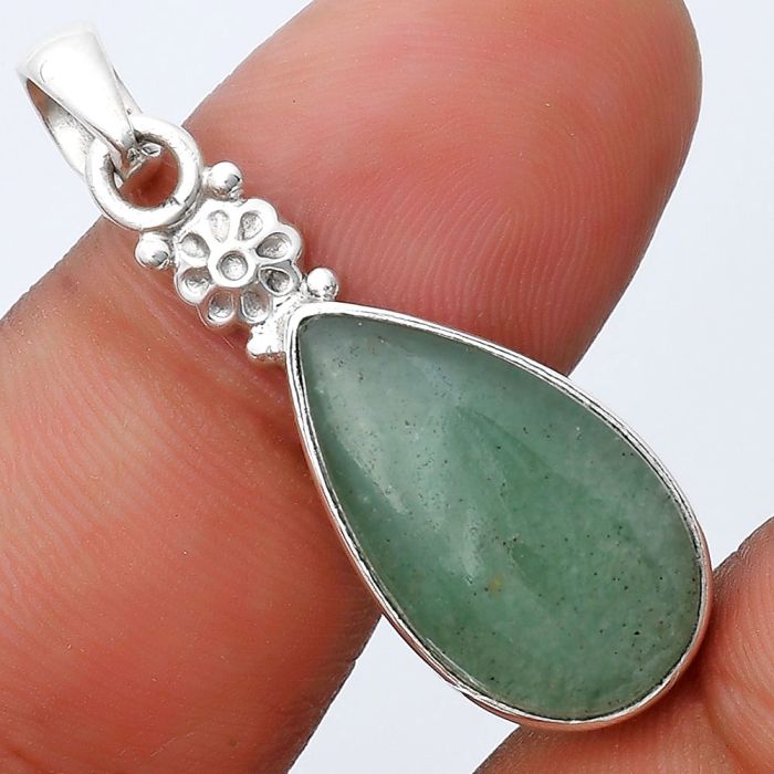 Natural Green Aventurine Pendant SDP126907 P-1220, 12x20 mm