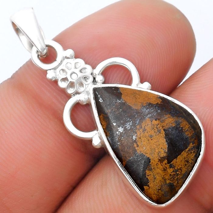 Natural Bronzite Pendant SDP126928 P-1220, 13x20 mm