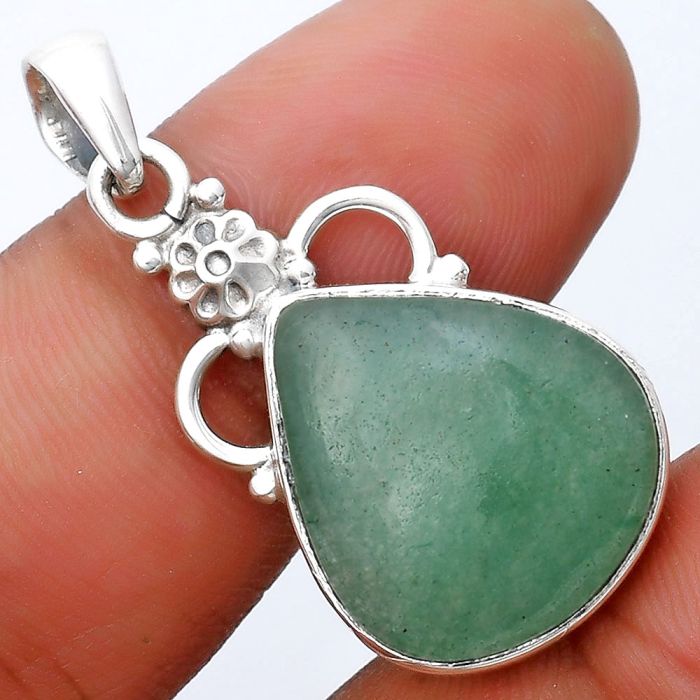 Natural Green Aventurine Pendant SDP126930 P-1220, 17x19 mm