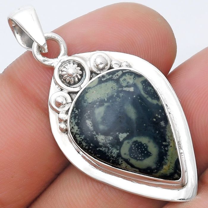 Natural Star Galaxy Jasper Pendant SDP126944 P-1350, 15x20 mm