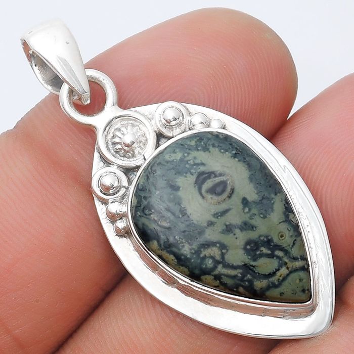 Natural Star Galaxy Jasper Pendant SDP126963 P-1350, 14x20 mm