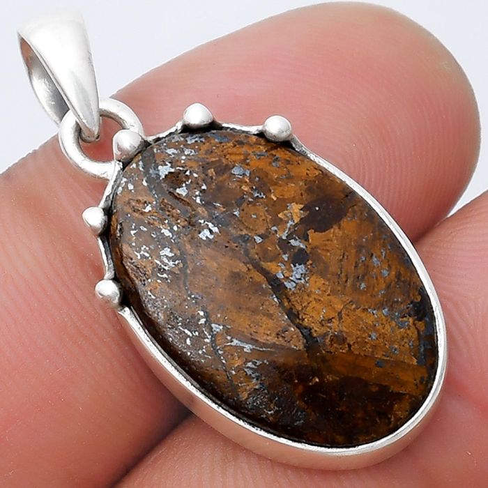 Natural Bronzite Pendant SDP126969 P-1349, 14x21 mm