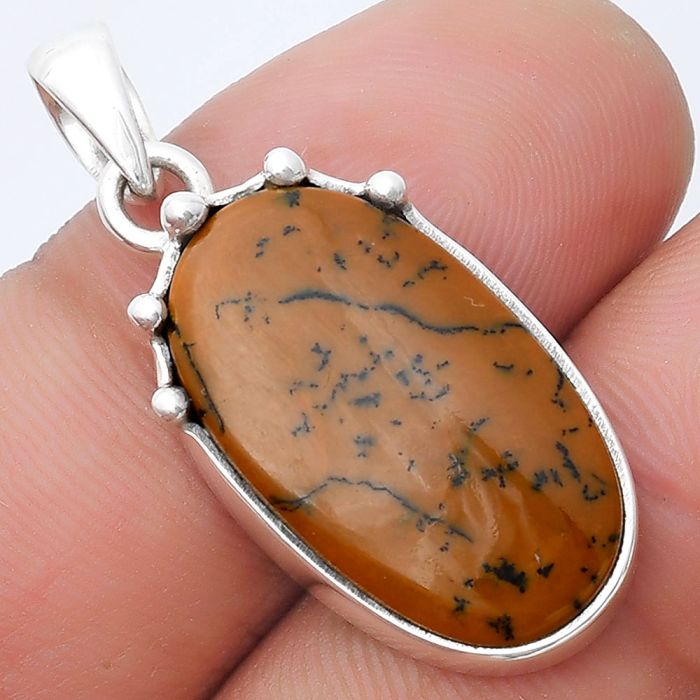 Natural Russian Honey Dendrite Opal Pendant SDP126972 P-1349, 13x22 mm