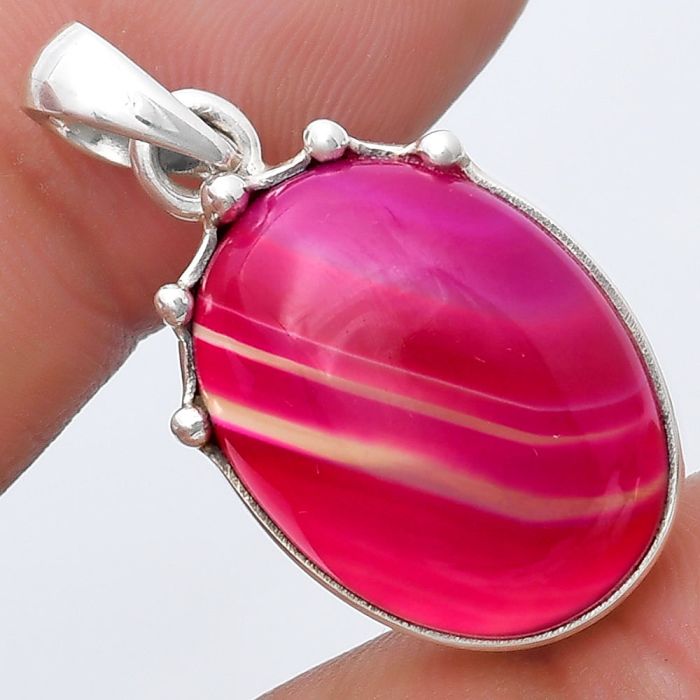 Pink Botswana Agate Pendant SDP126977 P-1349, 15x20 mm