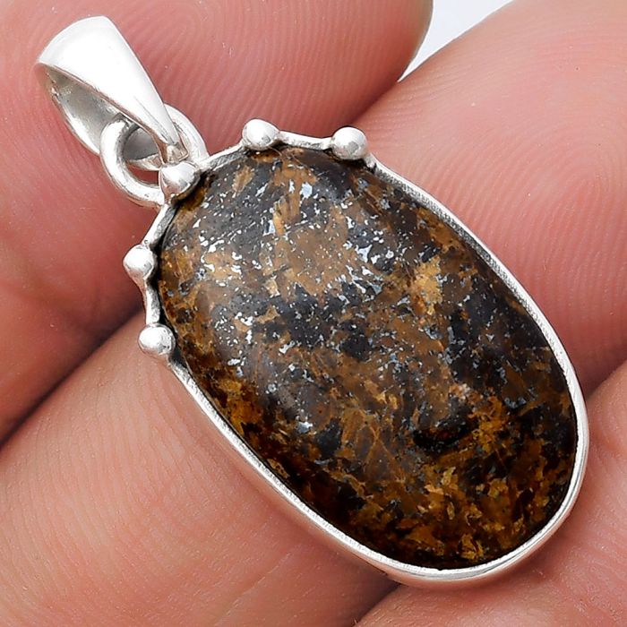 Natural Bronzite Pendant SDP126981 P-1349, 14x22 mm