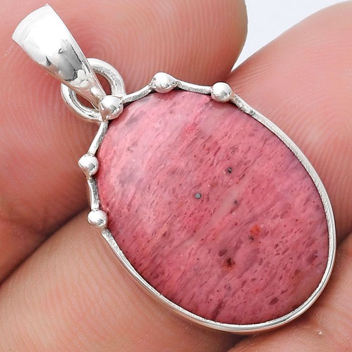 Natural Pink Tulip Quartz Pendant SDP126982 P-1349, 15x20 mm