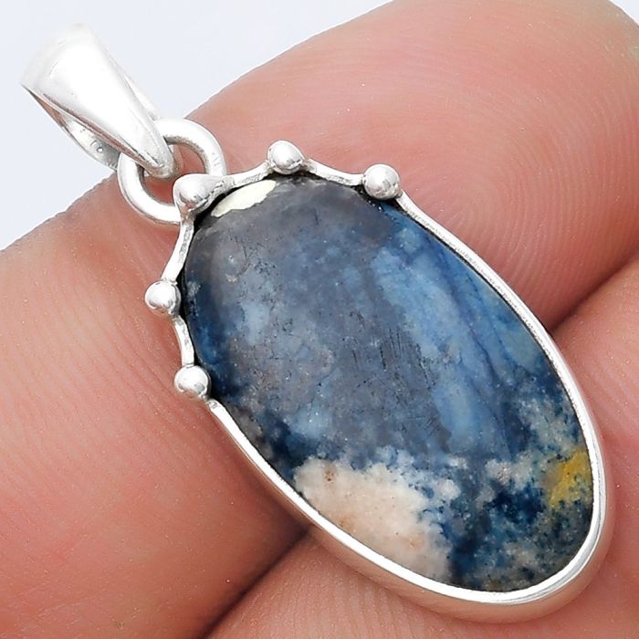 Natural Blue Scheelite - Turkey Pendant SDP126996 P-1349, 13x22 mm