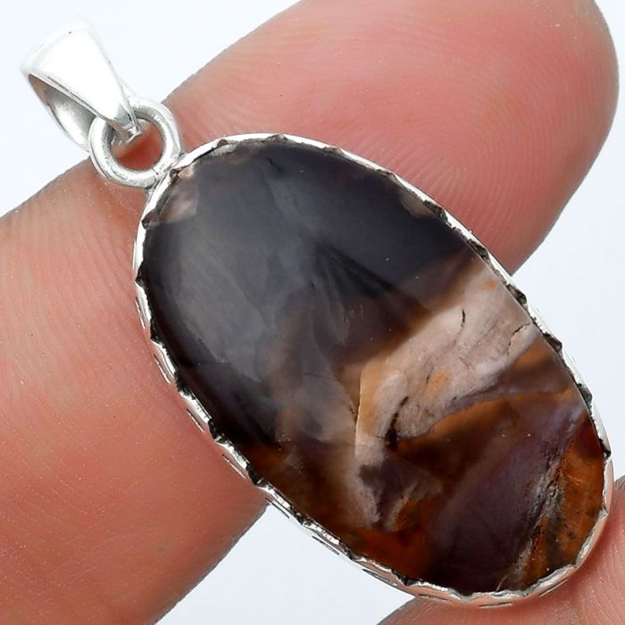 Natural Red Palm Root Agate Pendant SDP127077 P-1637, 16x27 mm