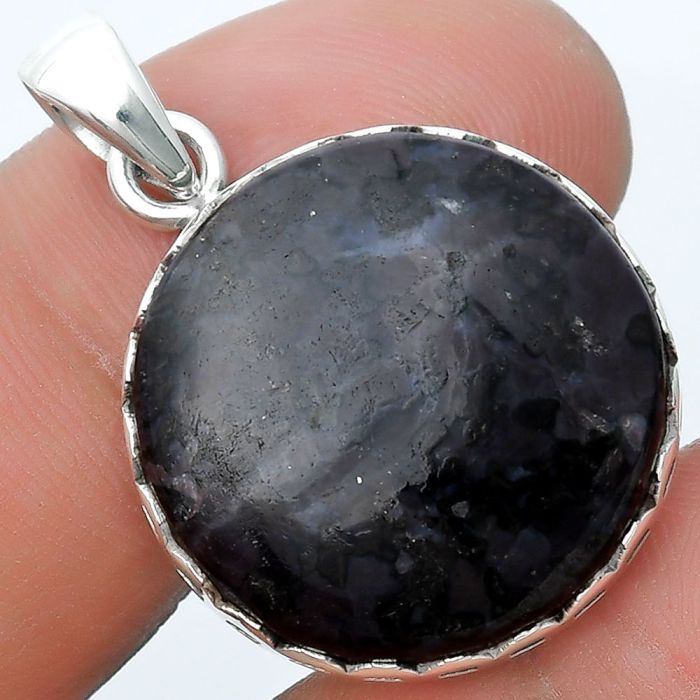 Natural Indigo Gabbro Pendant SDP127084 P-1637, 21x21 mm