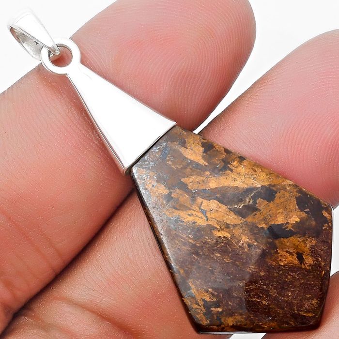 Natural Bronzite Pendant SDP127254 P-1016, 22x31 mm