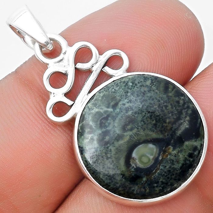 Natural Star Galaxy Jasper Pendant SDP127260 P-1554, 18x18 mm