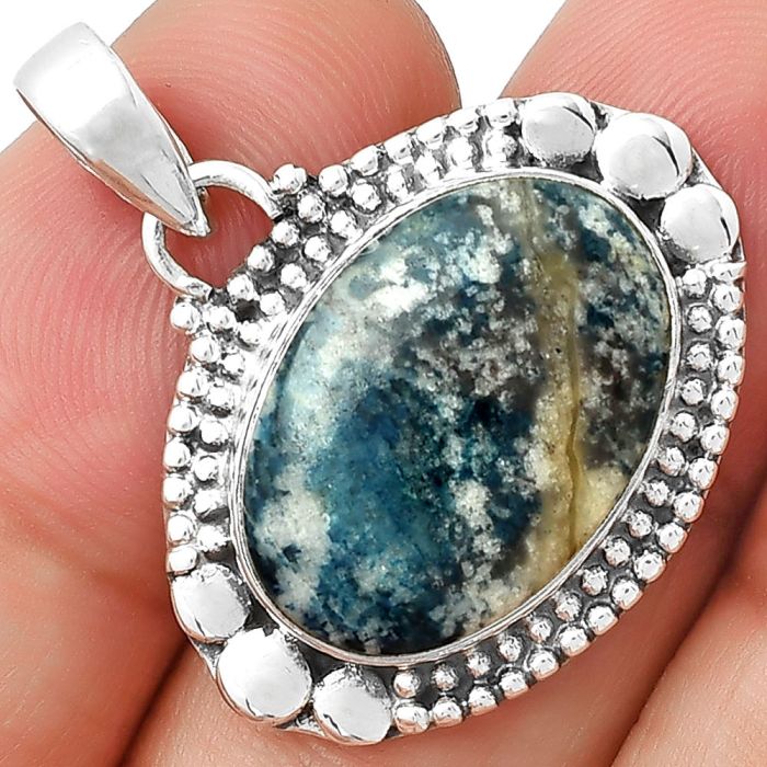 Natural Blue Scheelite - Turkey Pendant SDP127308 P-1677, 14x19 mm