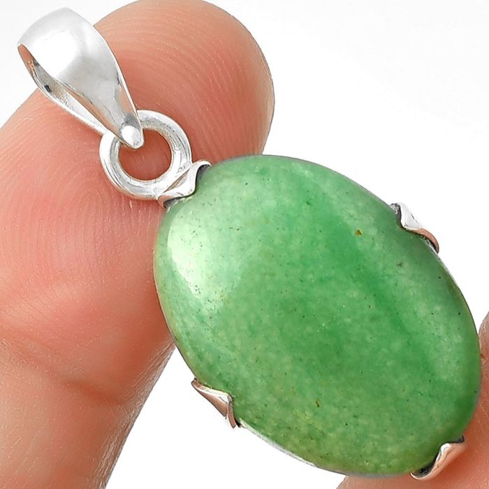 Natural Green Aventurine Pendant SDP127445 P-1548, 16x23 mm