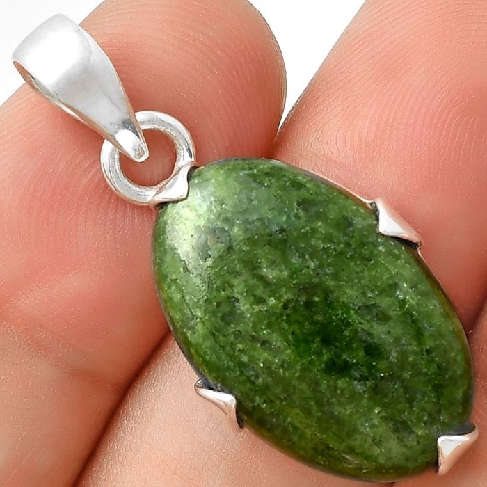 Natural Green Fuchsite Pendant SDP127446 P-1548, 15x22 mm