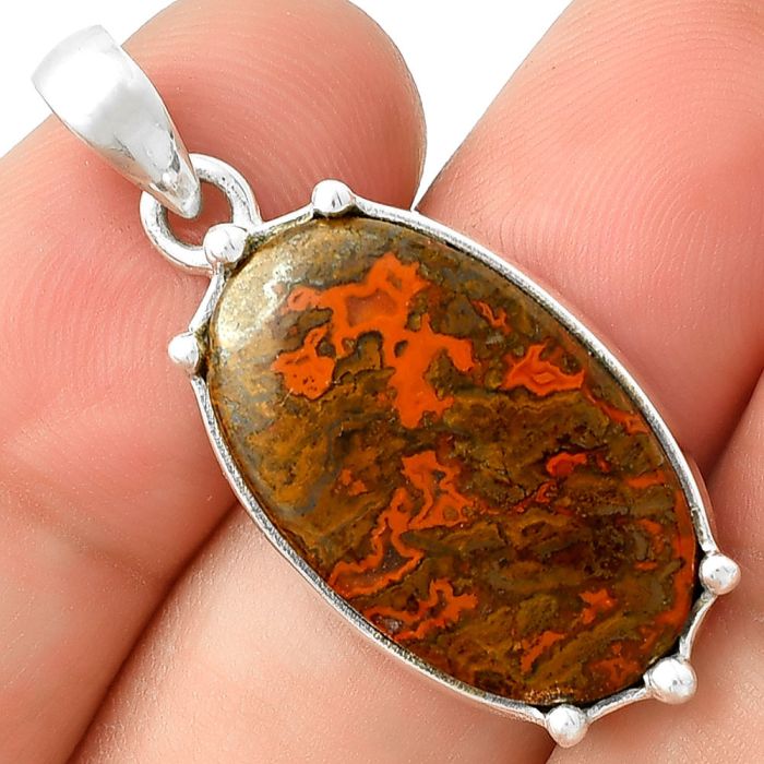 Natural Rare Cady Mountain Agate Pendant SDP127508 P-1349, 15x23 mm