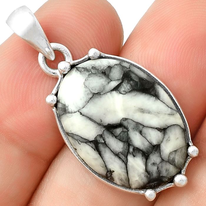 Natural Pinolith Stone Pendant SDP127517 P-1349, 15x21 mm