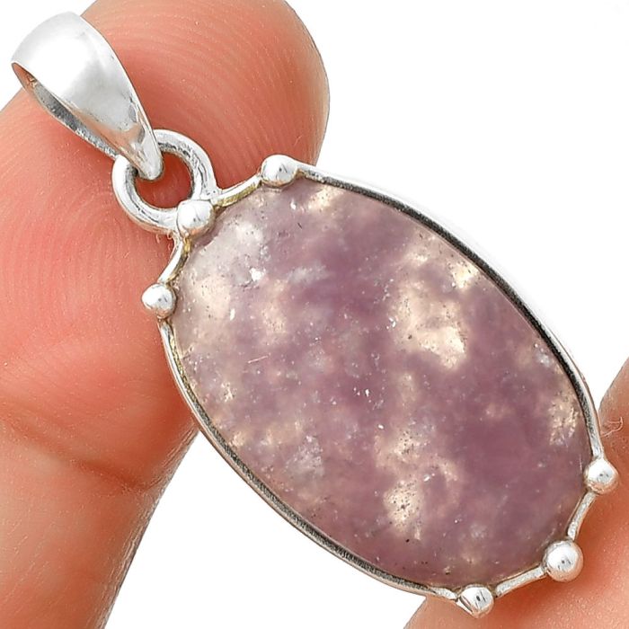 Natural Purple Lepidolite Pendant SDP127519 P-1349, 15x22 mm