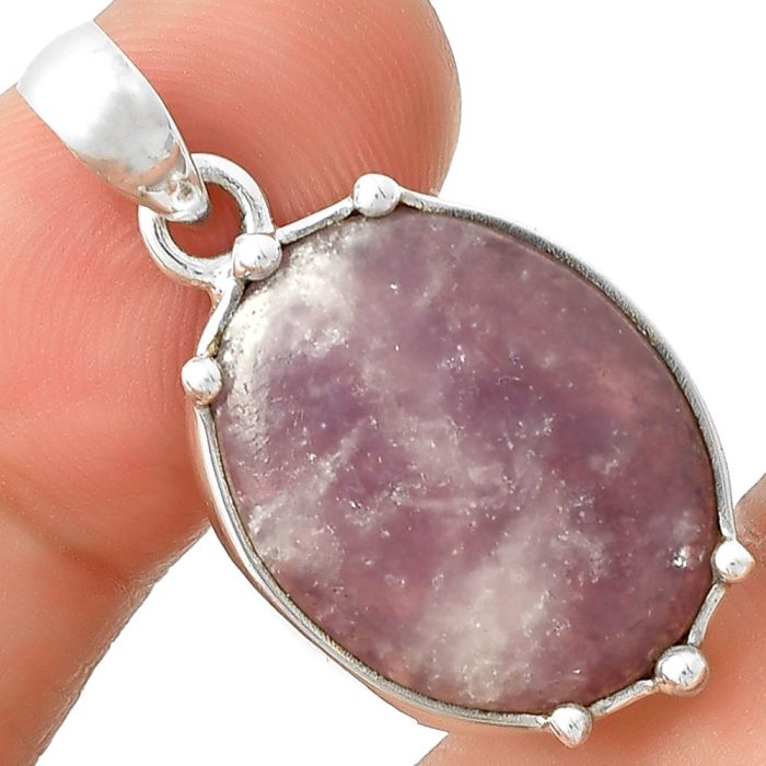 Natural Purple Lepidolite Pendant SDP127521 P-1349, 17x20 mm