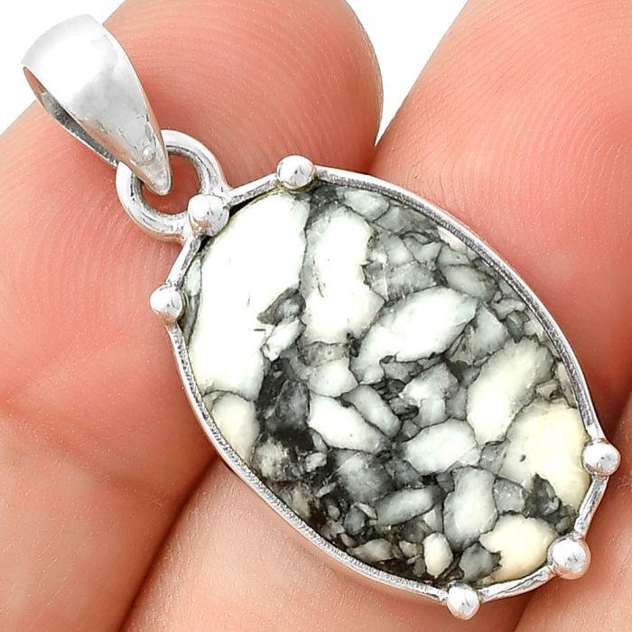 Natural Pinolith Stone Pendant SDP127522 P-1349, 14x20 mm