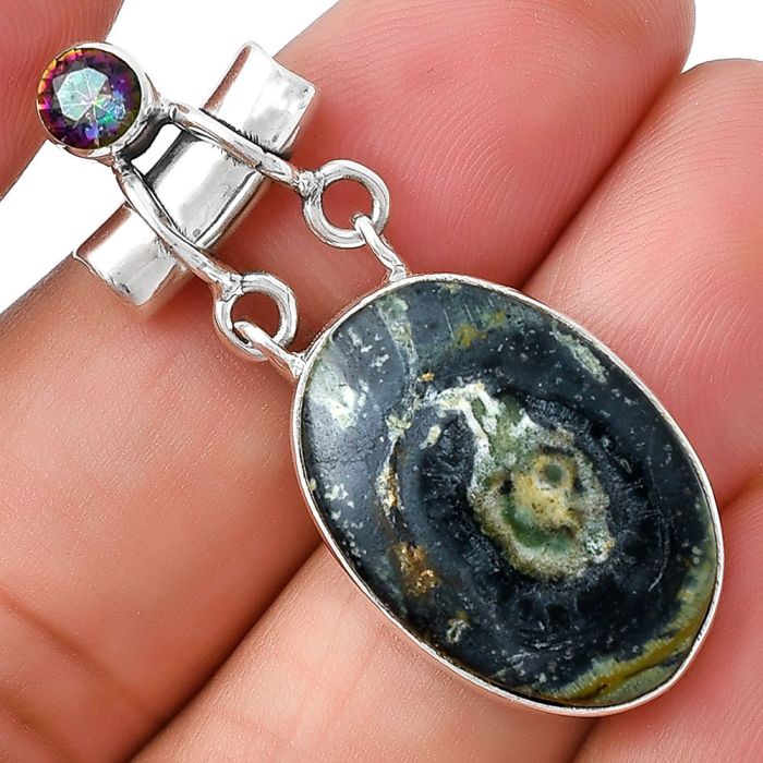 Star Galaxy Jasper & Mystic Topaz Pendant SDP127636 P-1276, 16x22 mm