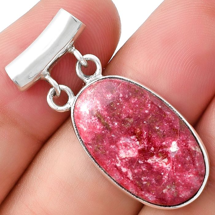 Natural Pink Thulite - Norway Pendant SDP127663 P-1198, 14x23 mm