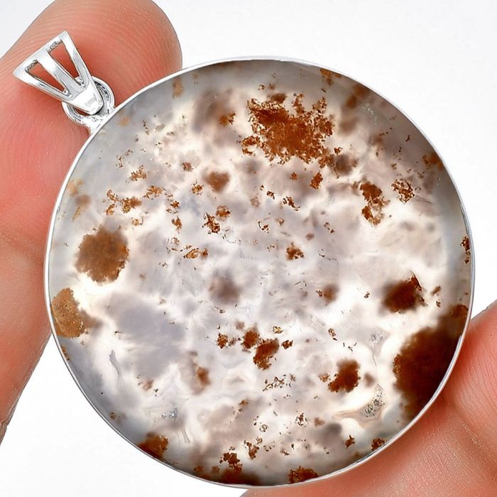 Robinson Ranch Plume Agate Pendant SDP128388 P-1001, 36x36 mm