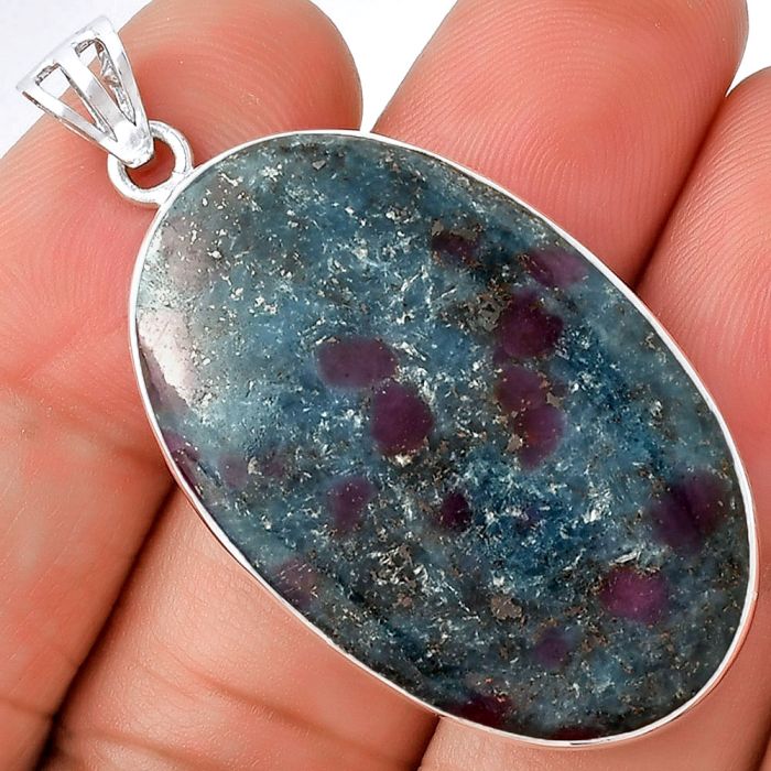 Natural Ruby In Kyanite Pendant SDP128573 P-1001, 23x36 mm