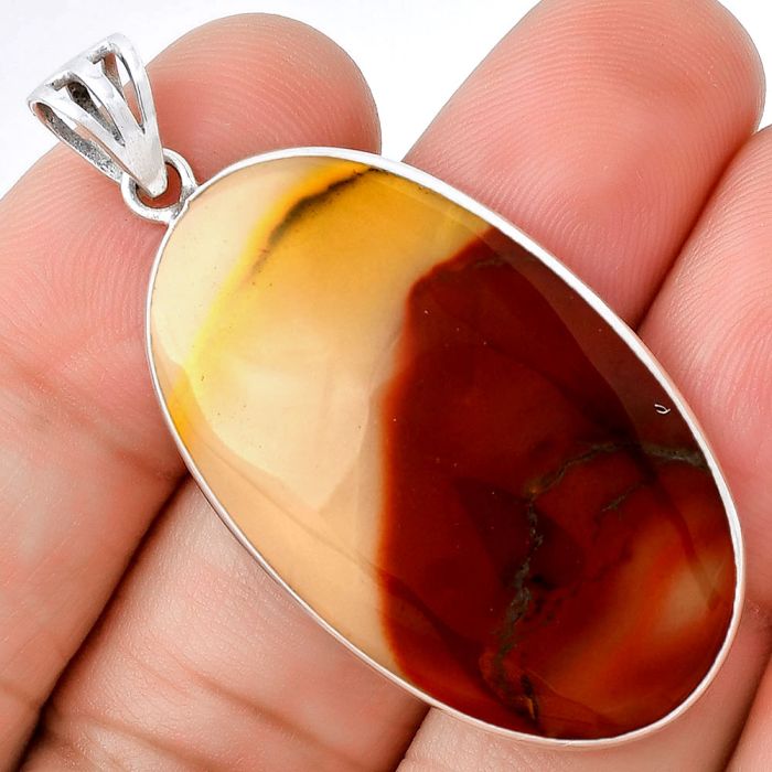 Natural Red Mookaite Pendant SDP128765 P-1001, 22x37 mm