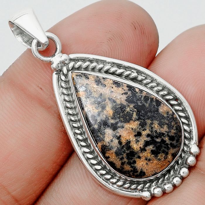 Natural Russian Honey Dendrite Opal Pendant SDP129046 P-1511, 14x22 mm