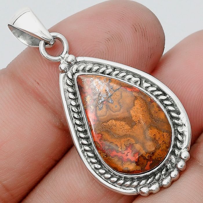 Natural Rare Cady Mountain Agate Pendant SDP129056 P-1511, 13x20 mm