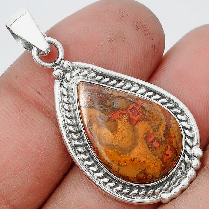 Natural Rare Cady Mountain Agate Pendant SDP129061 P-1511, 13x20 mm