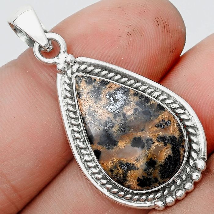 Natural Russian Honey Dendrite Opal Pendant SDP129067 P-1511, 14x23 mm