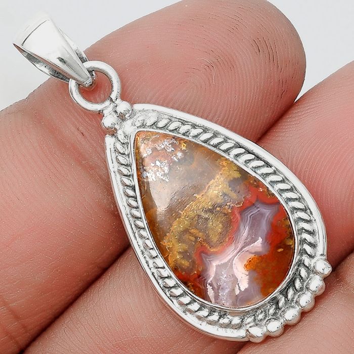 Natural Rare Cady Mountain Agate Pendant SDP129075 P-1511, 12x20 mm