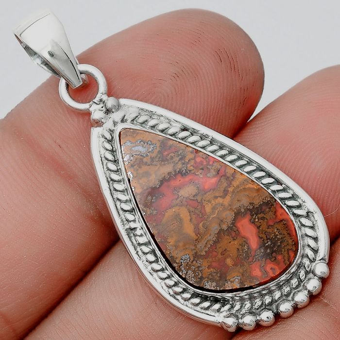 Natural Rare Cady Mountain Agate Pendant SDP129076 P-1511, 12x23 mm