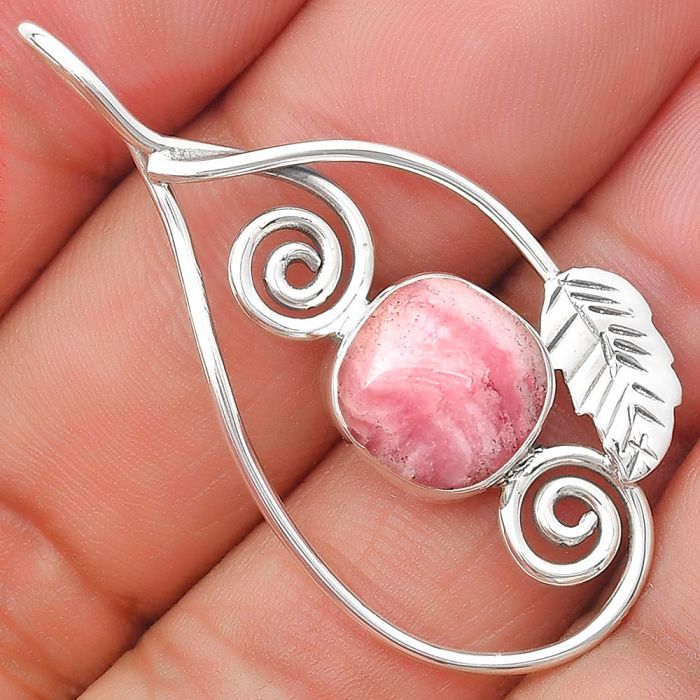 Spiral - Rhodochrosite Argentina Pendant SDP129257 P-1221, 10x10 mm