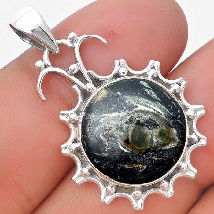 Natural Star Galaxy Jasper Pendant SDP129408 P-1249, 17x17 mm