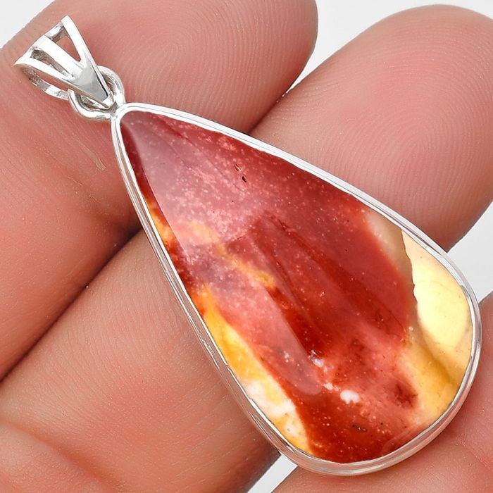 Natural Red Mookaite Pendant SDP129704 P-1050, 19x34 mm