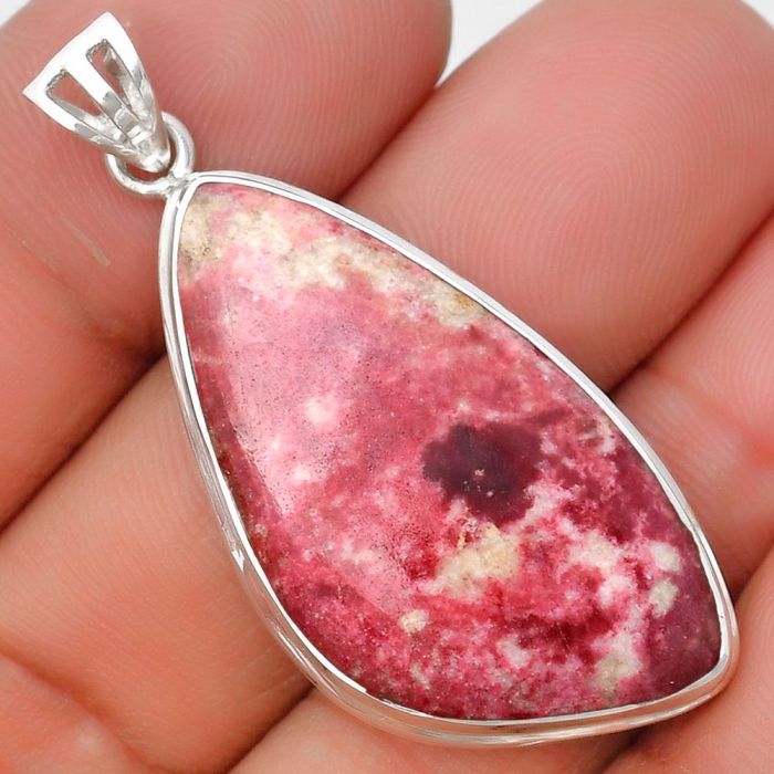 Natural Pink Thulite - Norway Pendant SDP129725 P-1050, 18x34 mm