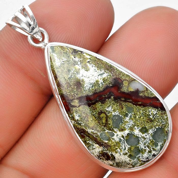 Dragon Blood Stone - South Africa Pendant SDP129751 P-1050, 18x32 mm