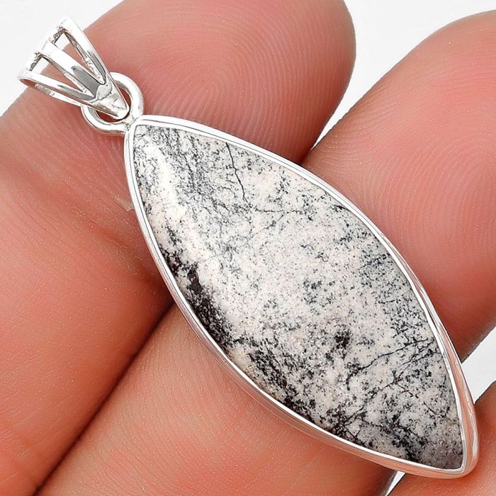 Natural Porcelain Jasper Pendant SDP129775 P-1050, 13x32 mm