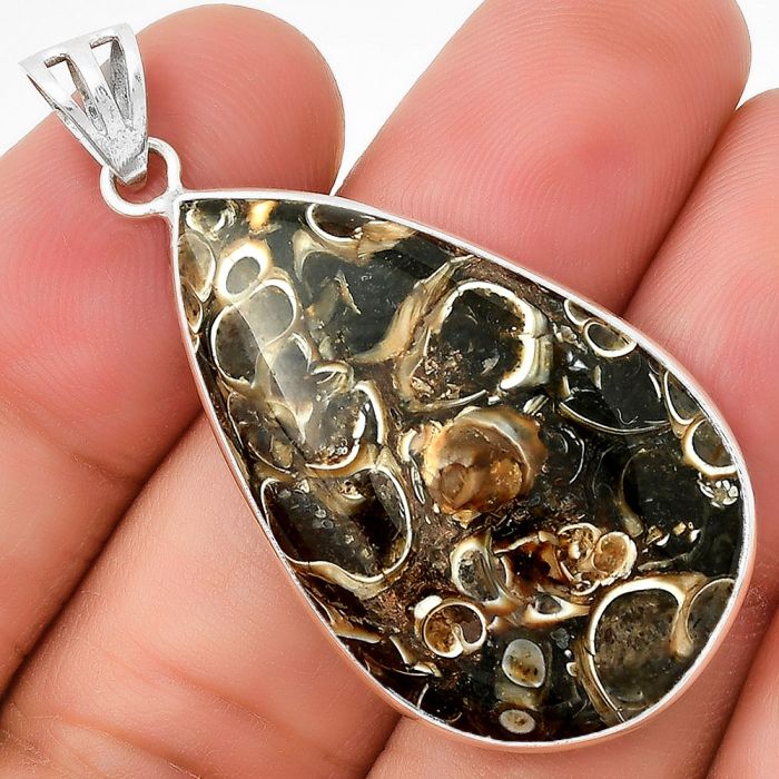 Natural Turtella Jasper - USA Pendant SDP129802 P-1001, 21x35 mm