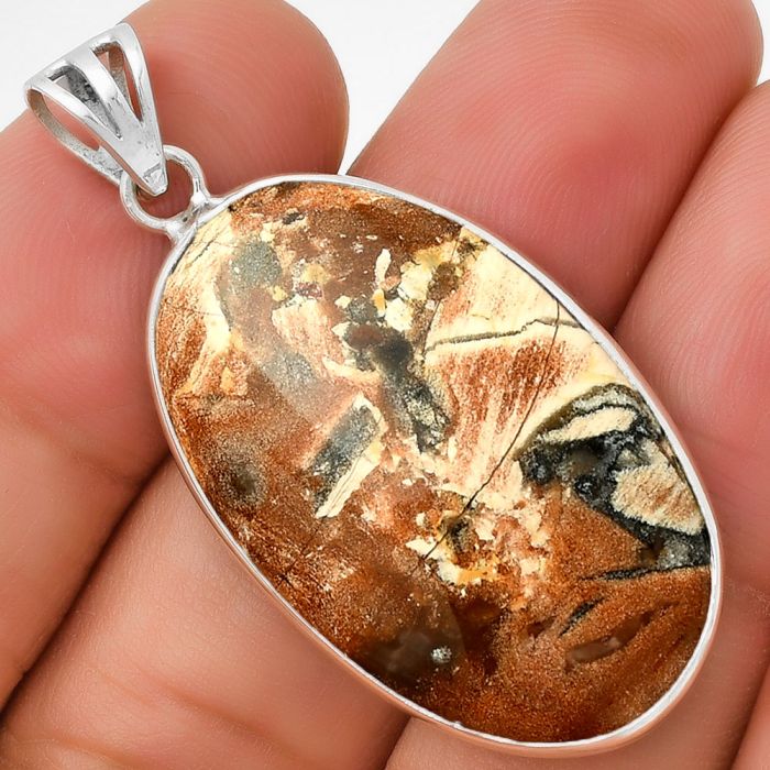 Natural Tabu Jasper Pendant SDP129826 P-1001, 20x32 mm